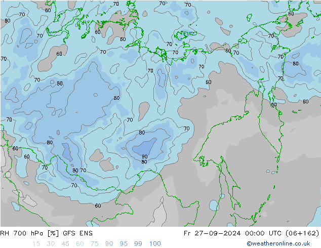 700 hPa Nispi Nem GFS ENS Cu 27.09.2024 00 UTC