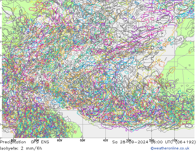 осадки GFS ENS сб 28.09.2024 06 UTC