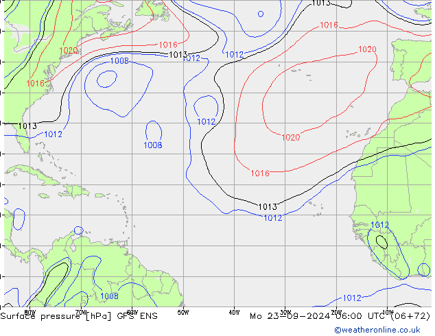 приземное давление GFS ENS пн 23.09.2024 06 UTC