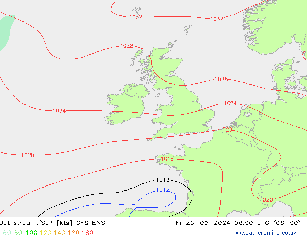 Polarjet/Bodendruck GFS ENS Fr 20.09.2024 06 UTC