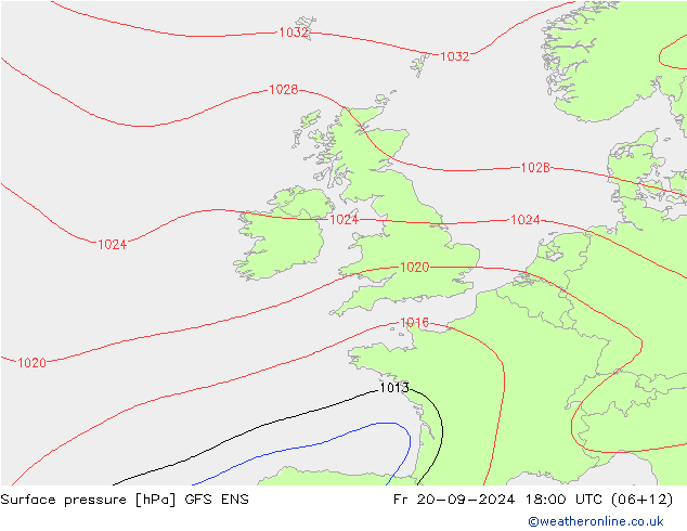 Surface pressure GFS ENS Fr 20.09.2024 18 UTC