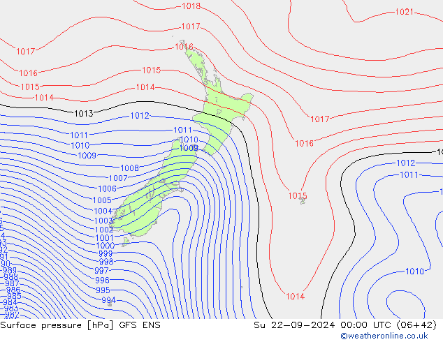 pressão do solo GFS ENS Dom 22.09.2024 00 UTC