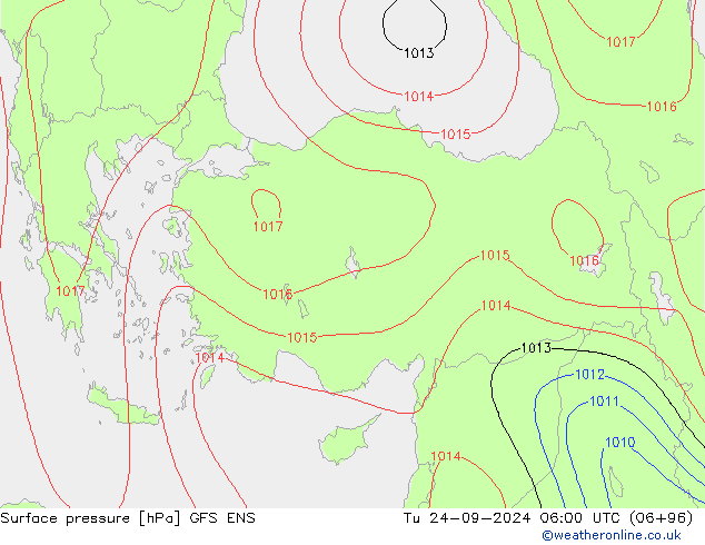 Bodendruck GFS ENS Di 24.09.2024 06 UTC