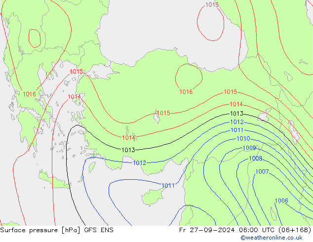 Yer basıncı GFS ENS Cu 27.09.2024 06 UTC