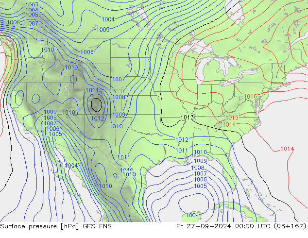 Bodendruck GFS ENS Fr 27.09.2024 00 UTC