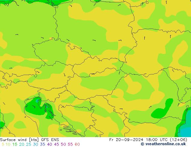 Surface wind GFS ENS Pá 20.09.2024 18 UTC