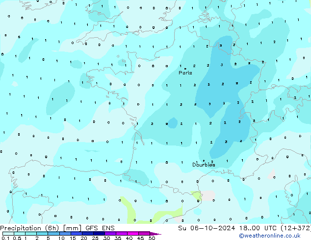 Precipitation (6h) GFS ENS Ne 06.10.2024 00 UTC