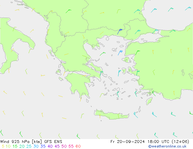 Wind 925 hPa GFS ENS vr 20.09.2024 18 UTC