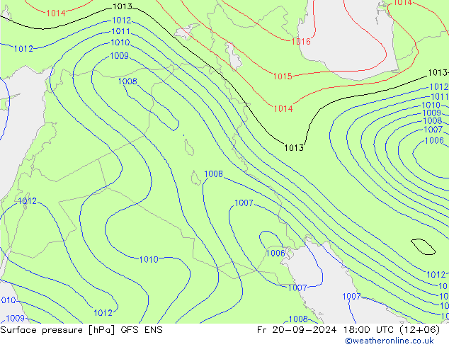 pressão do solo GFS ENS Sex 20.09.2024 18 UTC