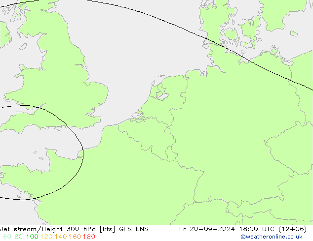 高速氣流 GFS ENS 星期五 20.09.2024 18 UTC