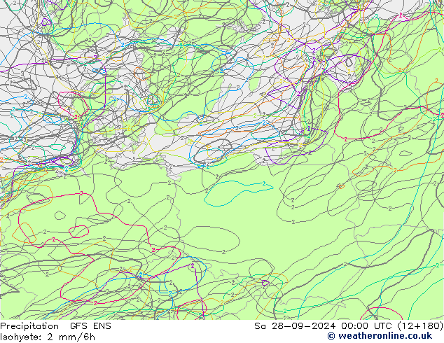 Précipitation GFS ENS sam 28.09.2024 00 UTC