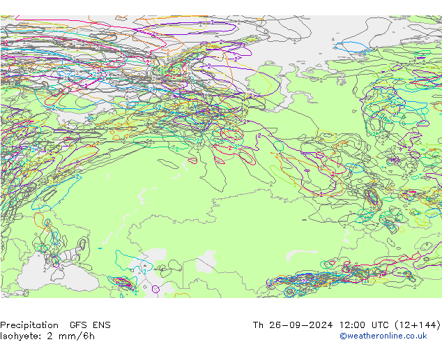 Precipitation GFS ENS Th 26.09.2024 12 UTC