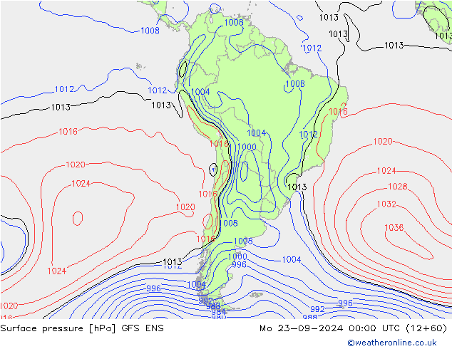 ciśnienie GFS ENS pon. 23.09.2024 00 UTC