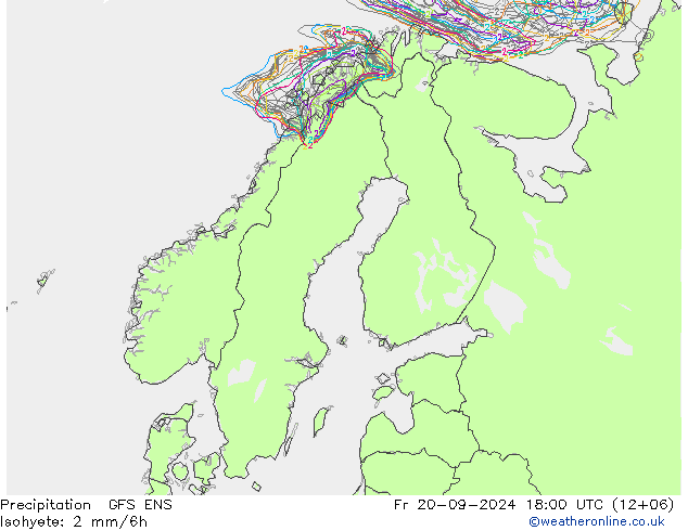 Niederschlag GFS ENS Fr 20.09.2024 18 UTC