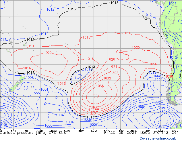 Surface pressure GFS ENS Fr 20.09.2024 18 UTC