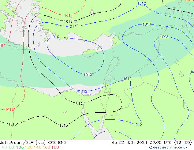 Courant-jet GFS ENS lun 23.09.2024 00 UTC