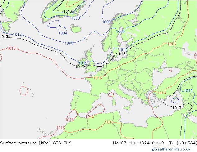 Bodendruck GFS ENS Mo 07.10.2024 00 UTC