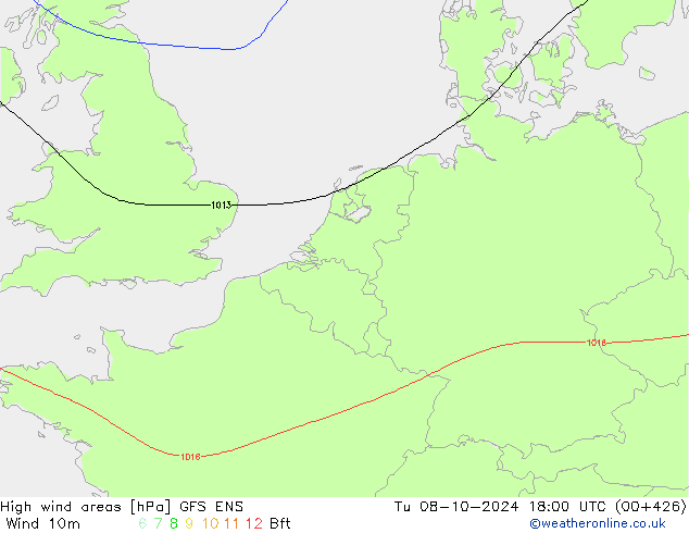 Sturmfelder GFS ENS Di 08.10.2024 18 UTC