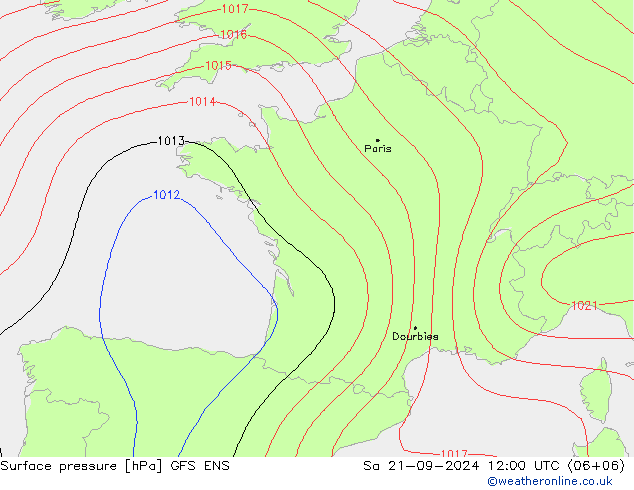 Bodendruck GFS ENS Sa 21.09.2024 12 UTC