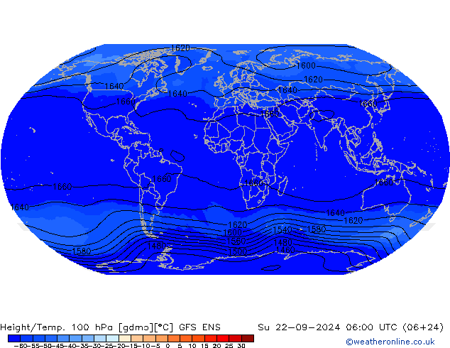 Height/Temp. 100 hPa GFS ENS 星期日 22.09.2024 06 UTC