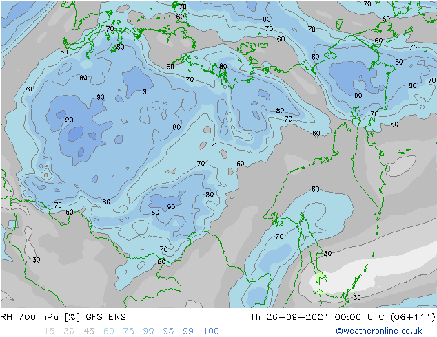 RH 700 hPa GFS ENS Do 26.09.2024 00 UTC