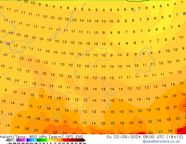 Height/Temp. 850 hPa GFS ENS Su 22.09.2024 06 UTC