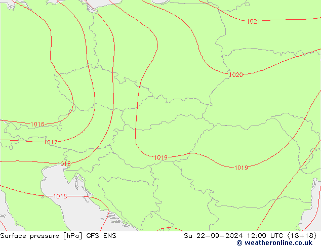 Luchtdruk (Grond) GFS ENS zo 22.09.2024 12 UTC