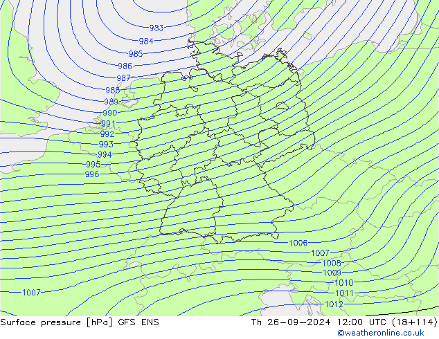 Luchtdruk (Grond) GFS ENS do 26.09.2024 12 UTC