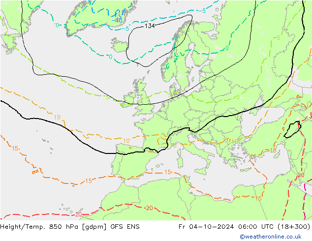 Height/Temp. 850 hPa GFS ENS Fr 04.10.2024 06 UTC