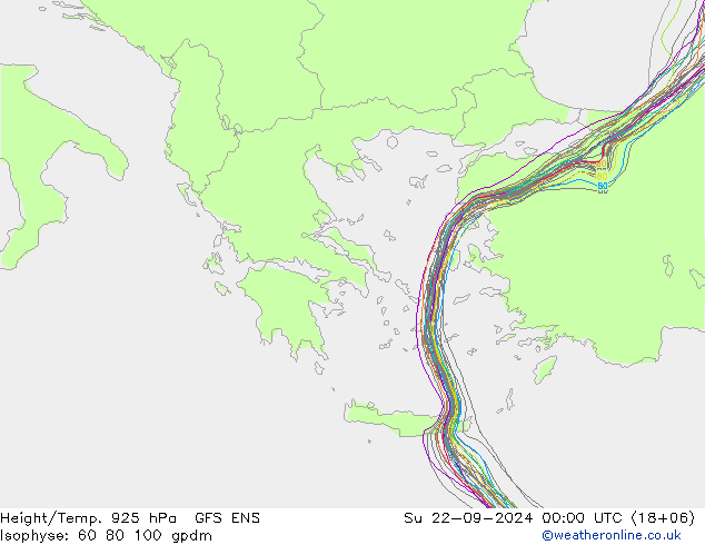 Height/Temp. 925 hPa GFS ENS Ne 22.09.2024 00 UTC