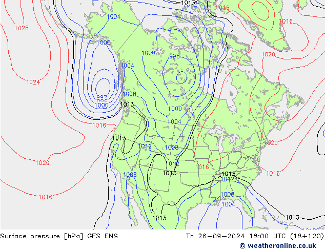 Bodendruck GFS ENS Do 26.09.2024 18 UTC