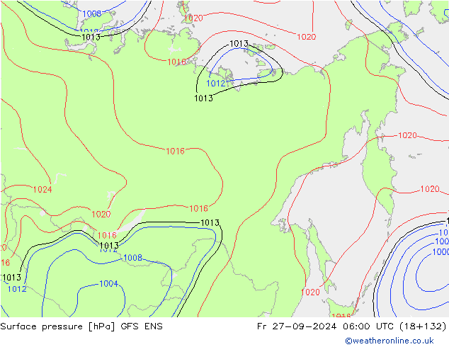 Luchtdruk (Grond) GFS ENS vr 27.09.2024 06 UTC