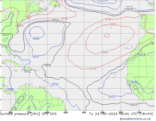 Surface pressure GFS ENS Tu 24.09.2024 00 UTC