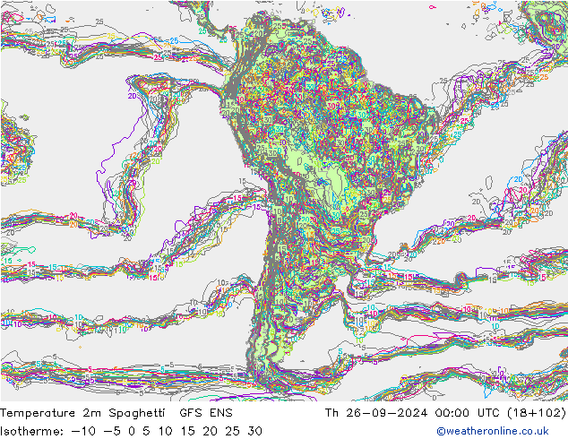 Temperaturkarte Spaghetti GFS ENS Do 26.09.2024 00 UTC