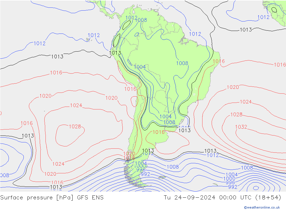 Bodendruck GFS ENS Di 24.09.2024 00 UTC