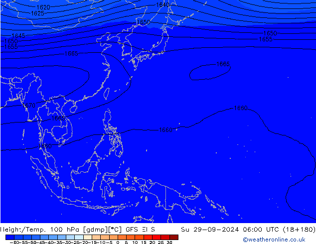 Height/Temp. 100 hPa GFS ENS Dom 29.09.2024 06 UTC