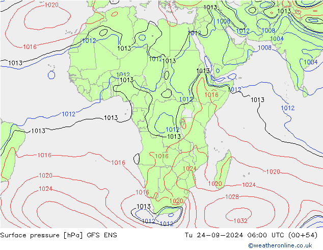 Surface pressure GFS ENS Tu 24.09.2024 06 UTC