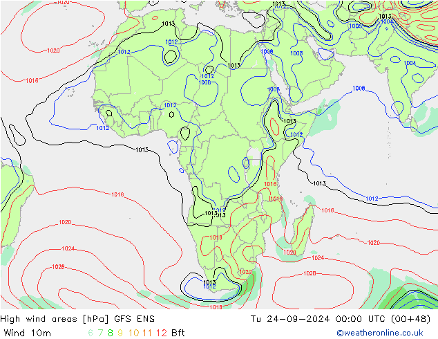 Windvelden GFS ENS di 24.09.2024 00 UTC