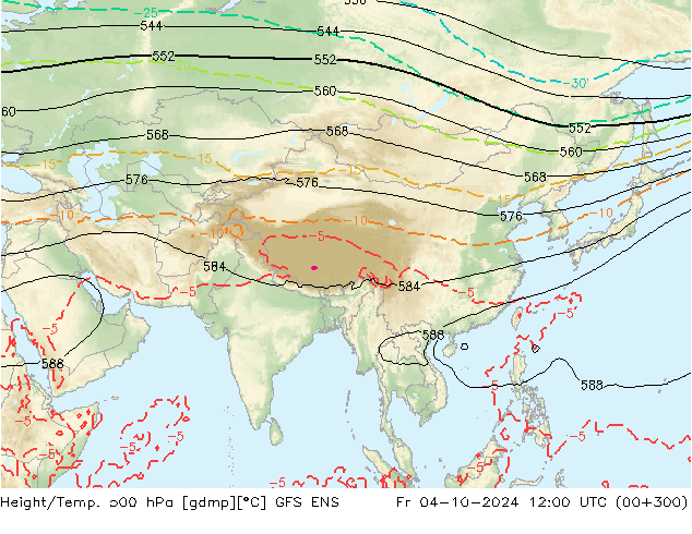 Height/Temp. 500 hPa GFS ENS Fr 04.10.2024 12 UTC