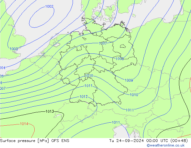 Surface pressure GFS ENS Tu 24.09.2024 00 UTC