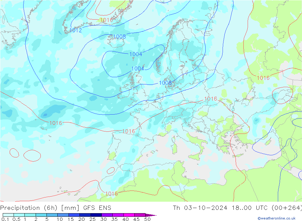 Precipitação (6h) GFS ENS Qui 03.10.2024 00 UTC