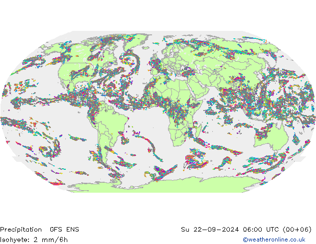 Precipitation GFS ENS Su 22.09.2024 06 UTC