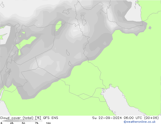 Wolken (gesamt) GFS ENS So 22.09.2024 06 UTC