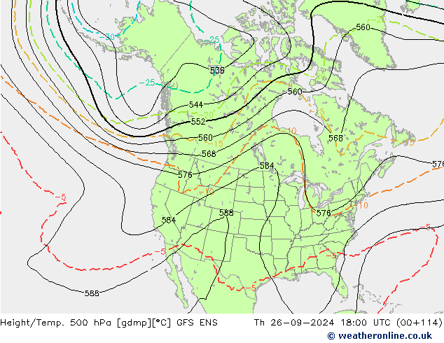 Height/Temp. 500 hPa GFS ENS Do 26.09.2024 18 UTC