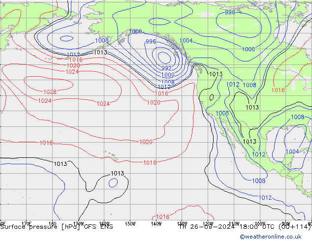 Luchtdruk (Grond) GFS ENS do 26.09.2024 18 UTC