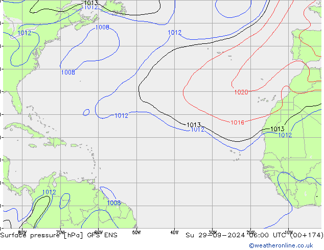 Surface pressure GFS ENS Su 29.09.2024 06 UTC