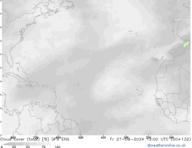 Wolken (gesamt) GFS ENS Fr 27.09.2024 12 UTC