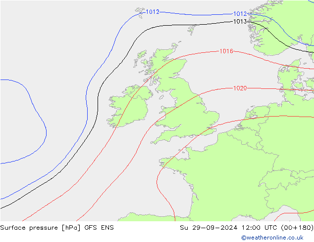 Bodendruck GFS ENS So 29.09.2024 12 UTC