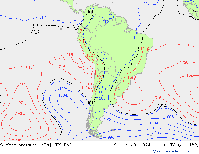 приземное давление GFS ENS Вс 29.09.2024 12 UTC