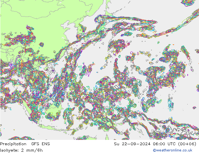 Precipitation GFS ENS Su 22.09.2024 06 UTC